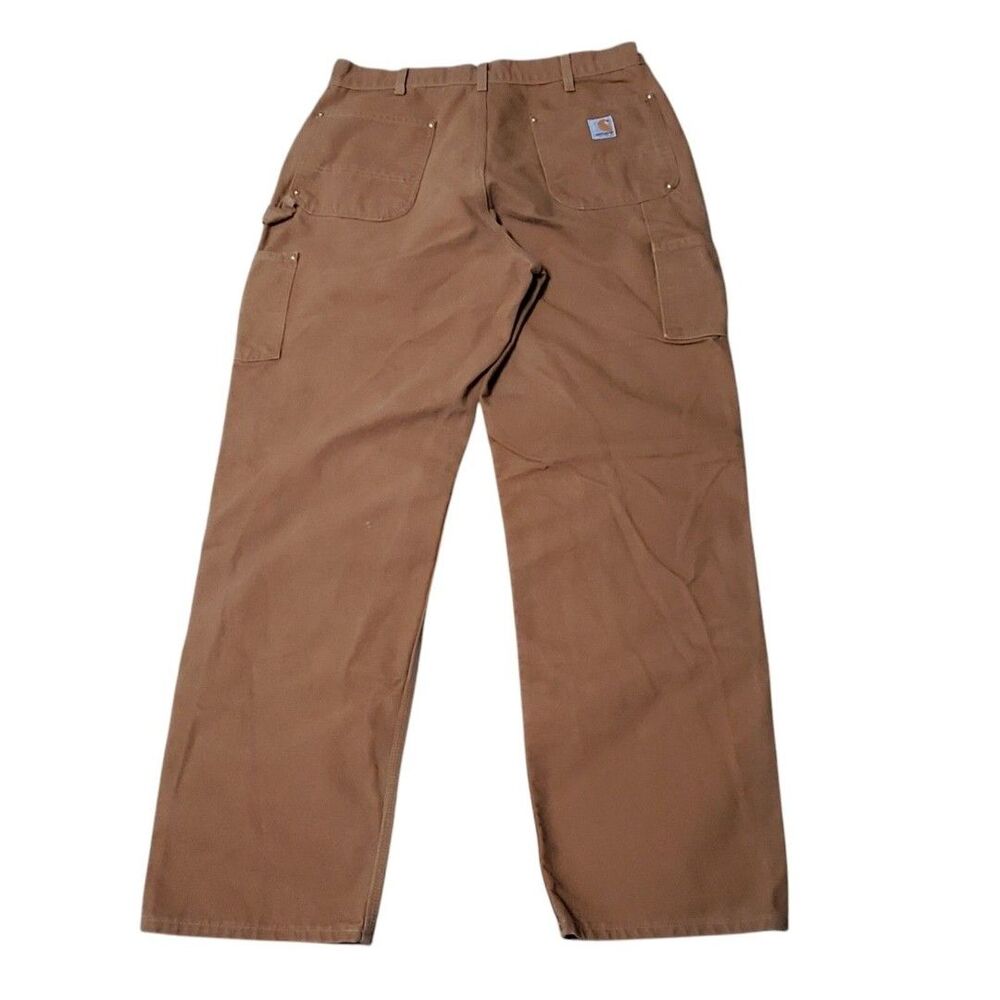 Carhartt Men's Sz 38x34 Loose-Fit Firm Duck Double-Front Utility Work Pants - Picture 2 of 12